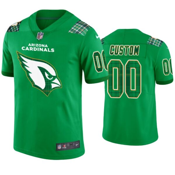 St. Patrick’s Day Arizona Cardinals Custom Jersey Kelly Green – Men’s