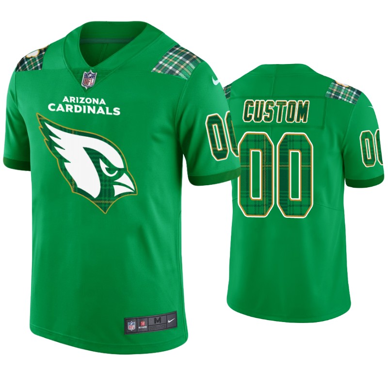 St. Patrick’s Day Arizona Cardinals Custom Jersey Kelly Green – Men’s
