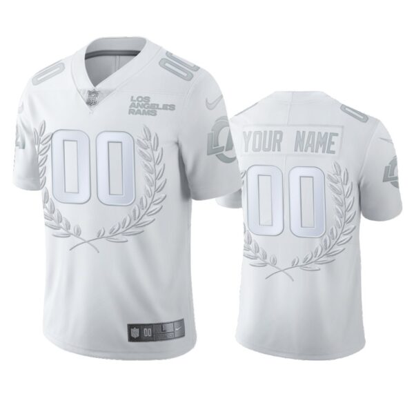 Rams Custom White MVP Platinum Limited Jersey