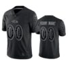 Ravens Custom Reflective Limited Black Jersey Men’s