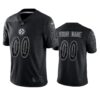 Steelers Custom Reflective Limited Black Jersey