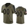 Ravens Custom Limited Jersey Olive 2021 Salute To Service
