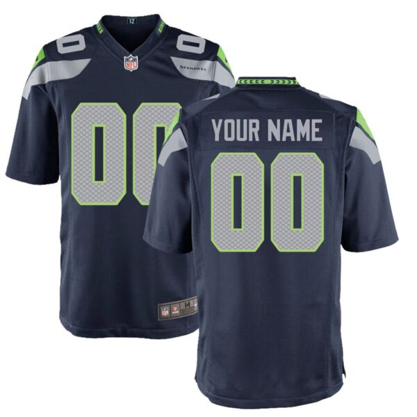 Seattle Seahawks Nike Youth Custom Game Jersey – College Navy