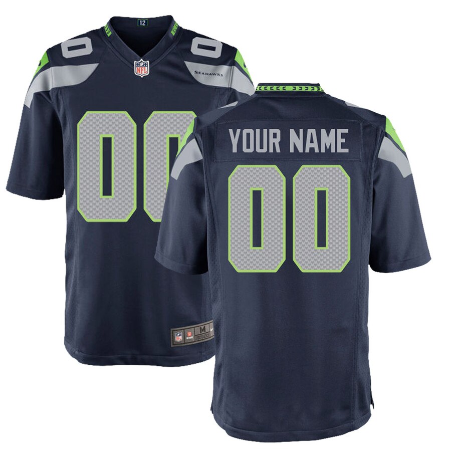 Seattle Seahawks Nike Youth Custom Game Jersey – College Navy