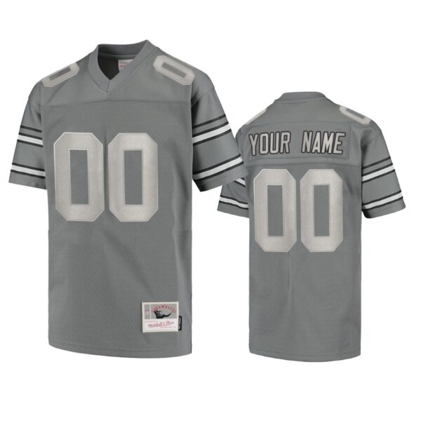 Steelers Custom Metal Charcoal Jersey Men’s