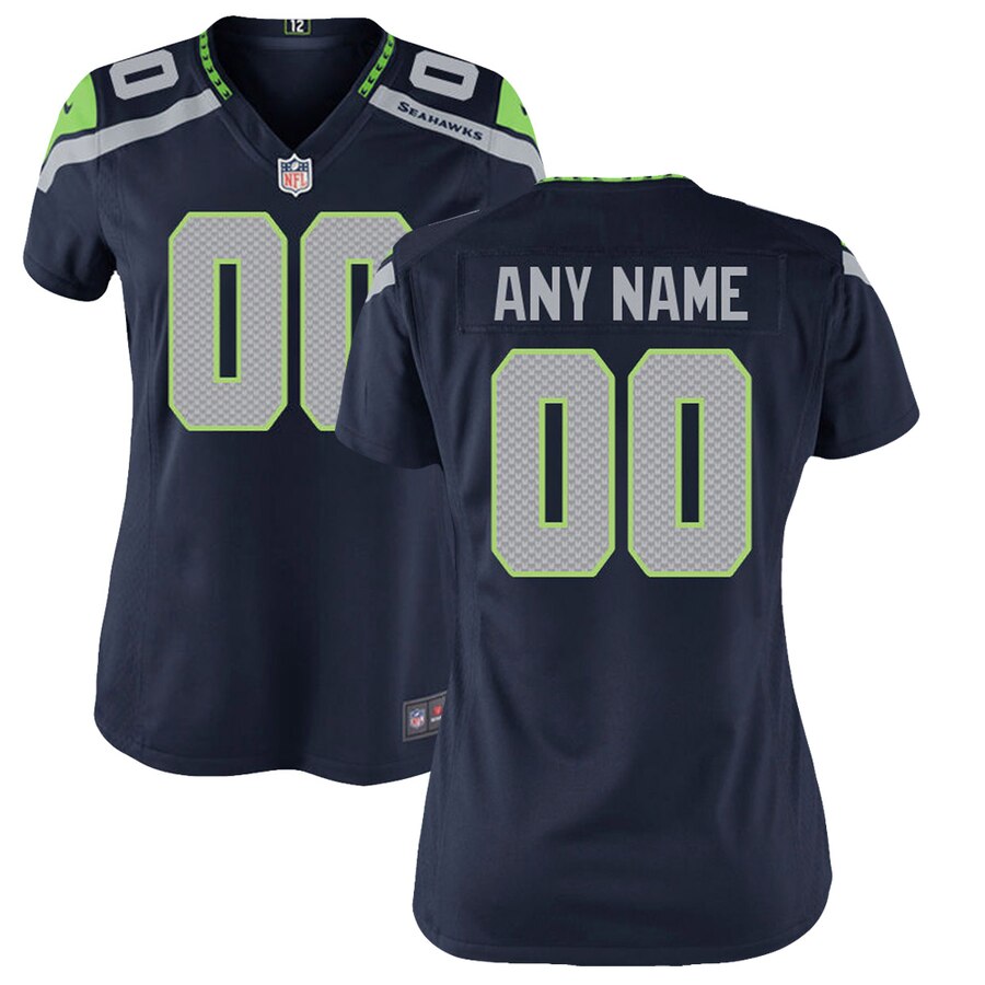 Seattle Seahawks Nike Women’s Custom Game Jersey – College Navy