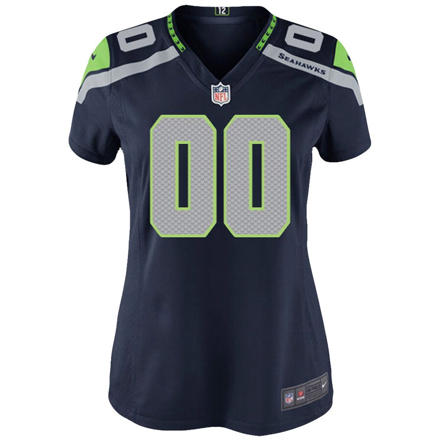 Seattle Seahawks Nike Women’s Custom Game Jersey – College Navy - Image 2