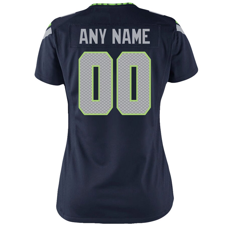 Seattle Seahawks Nike Women’s Custom Game Jersey – College Navy - Image 3