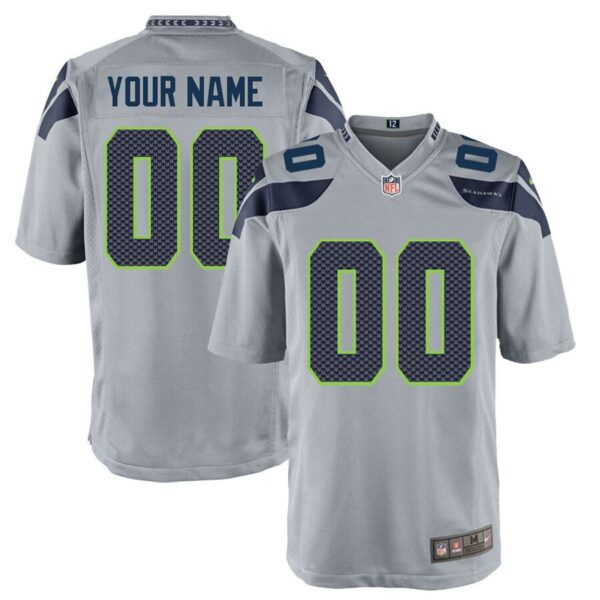 Seattle Seahawks Nike Custom Alternate Game Jersey – Gray