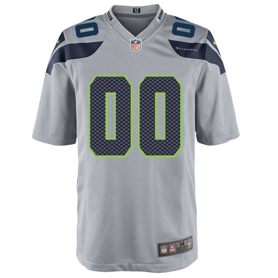 Seattle Seahawks Nike Youth Game Custom Jersey – Gray - Image 2