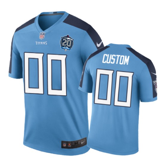 Tennessee Titans #00 Custom Nike color rush Light Blue Jersey