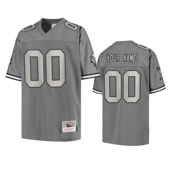 Vikings Custom Metal Charcoal Jersey