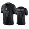 Vikings Custom Reflective Limited Black Jersey