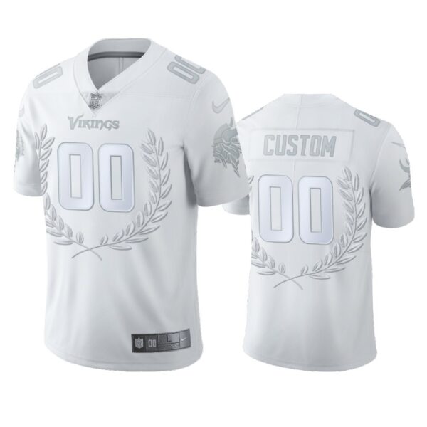 Vikings Custom White MVP Platinum Limited Jersey