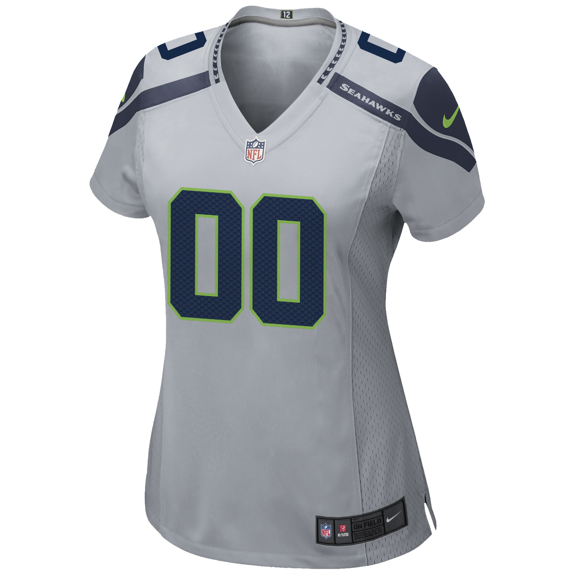 Women's Nike Gray Seattle Seahawks Alternate Custom Game Jersey - Image 2