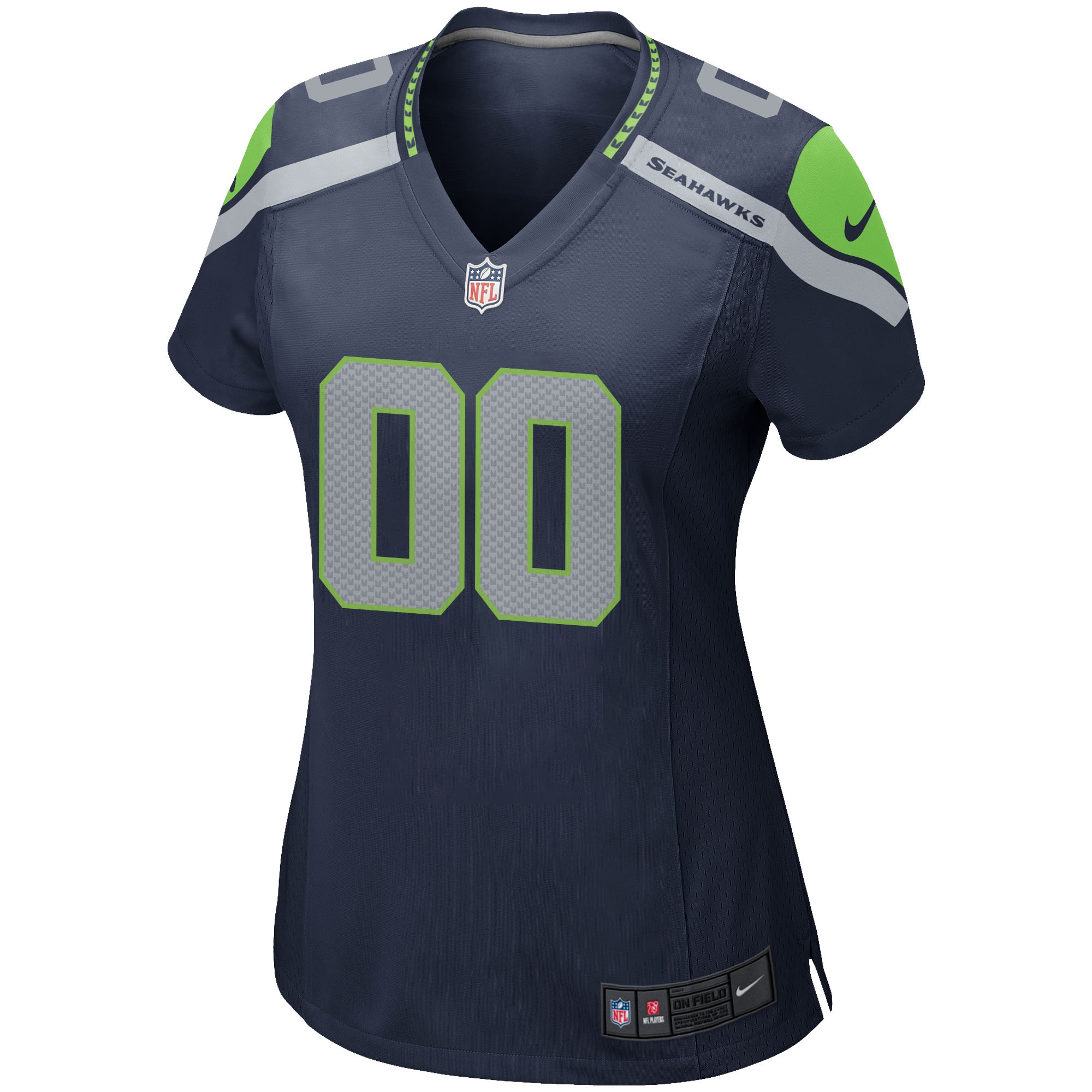 Women's Nike College Navy Seattle Seahawks Custom Game Jersey - Image 2