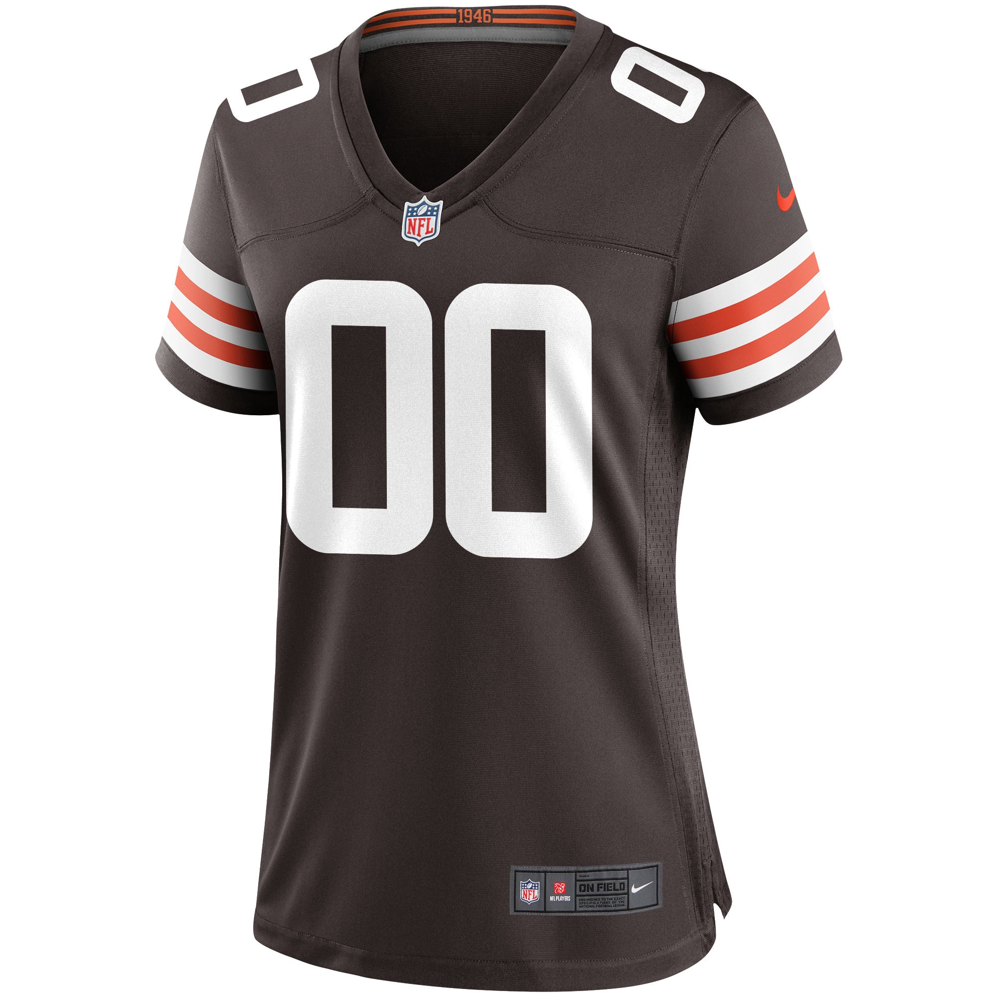 Women's Nike Cleveland Browns Brown Custom Game Jersey - Image 2