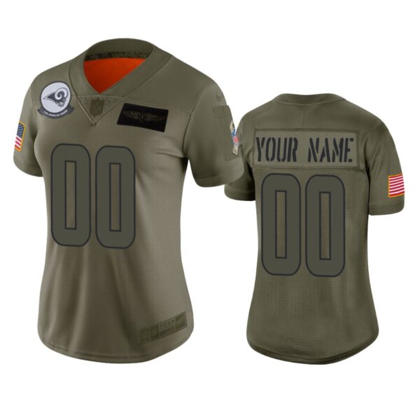 Women’s Los Angeles Rams Custom Camo 2019 Salute to Service Limited Jersey