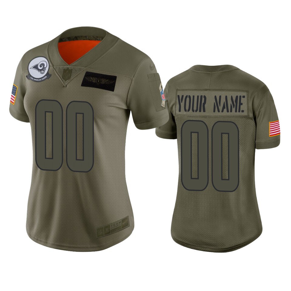 Women’s Los Angeles Rams Custom Camo 2019 Salute to Service Limited Jersey