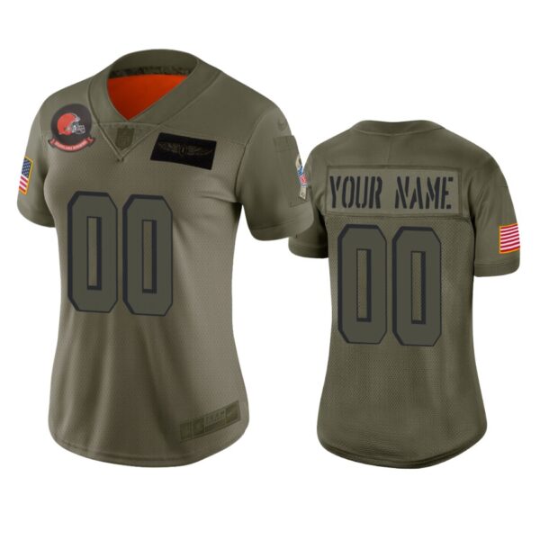 Women’s Cleveland Browns Custom Camo 2019 Salute to Service Limited Jersey