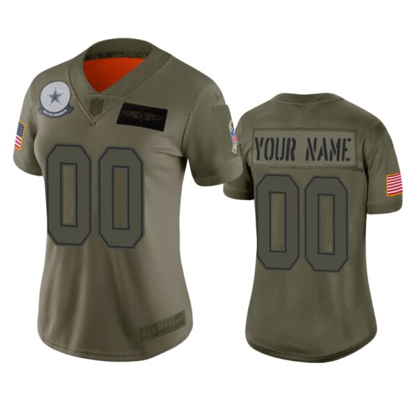Women’s Dallas Cowboys Custom Camo 2019 Salute to Service Limited Jersey