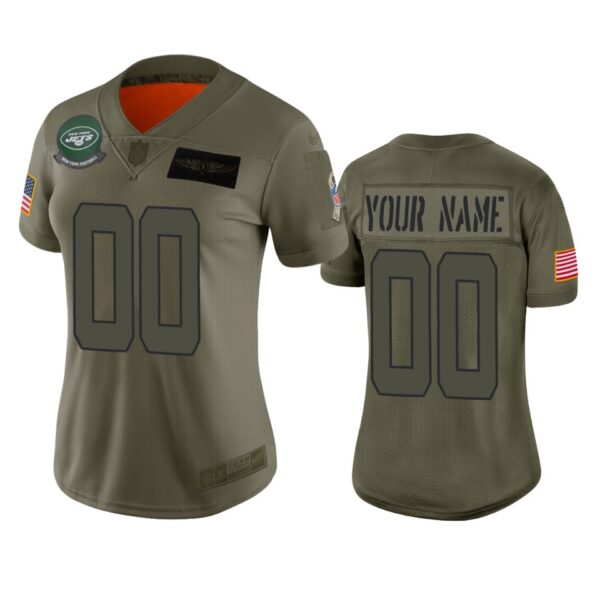Women’s New York Jets Custom Camo 2019 Salute to Service Limited Jersey