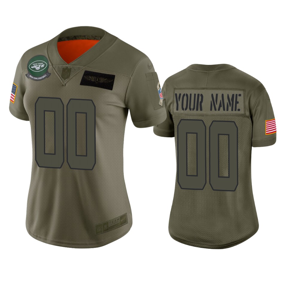 Women’s New York Jets Custom Camo 2019 Salute to Service Limited Jersey