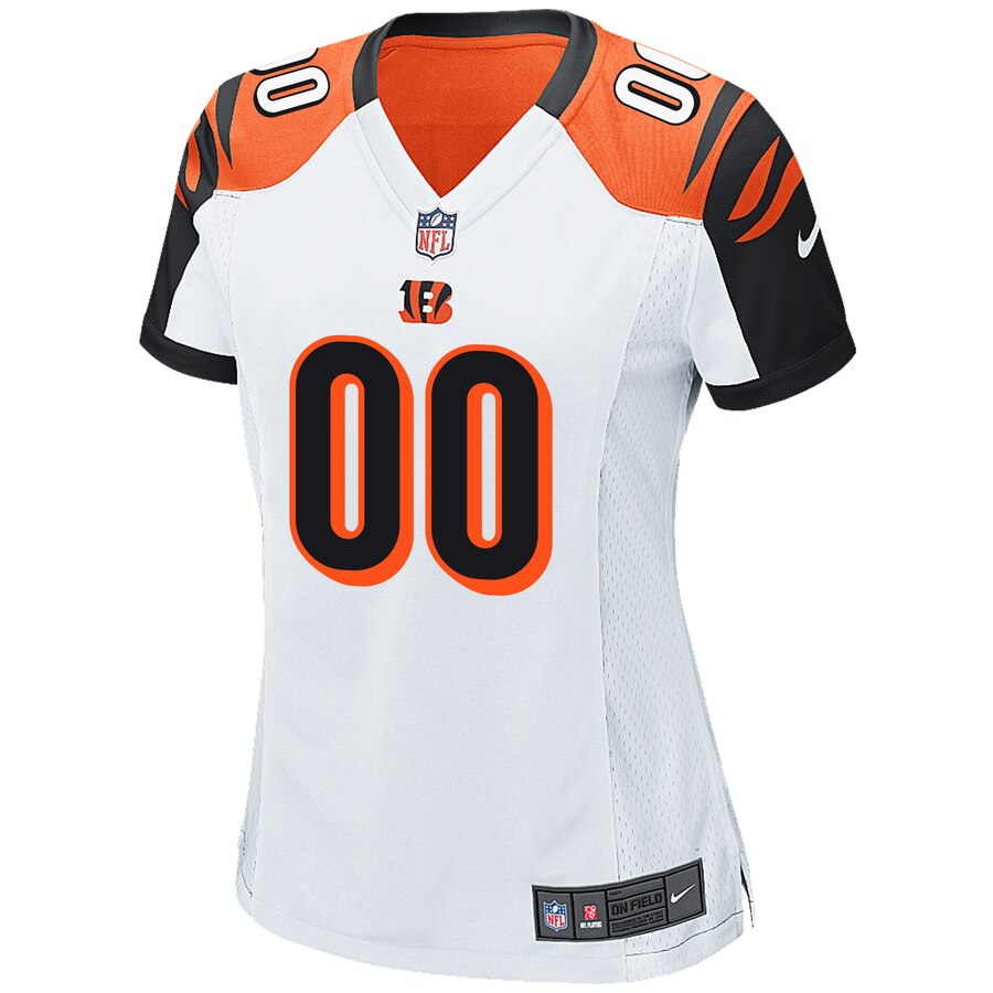 Women’s Cincinnati Bengals Nike White Custom Jersey - Image 2