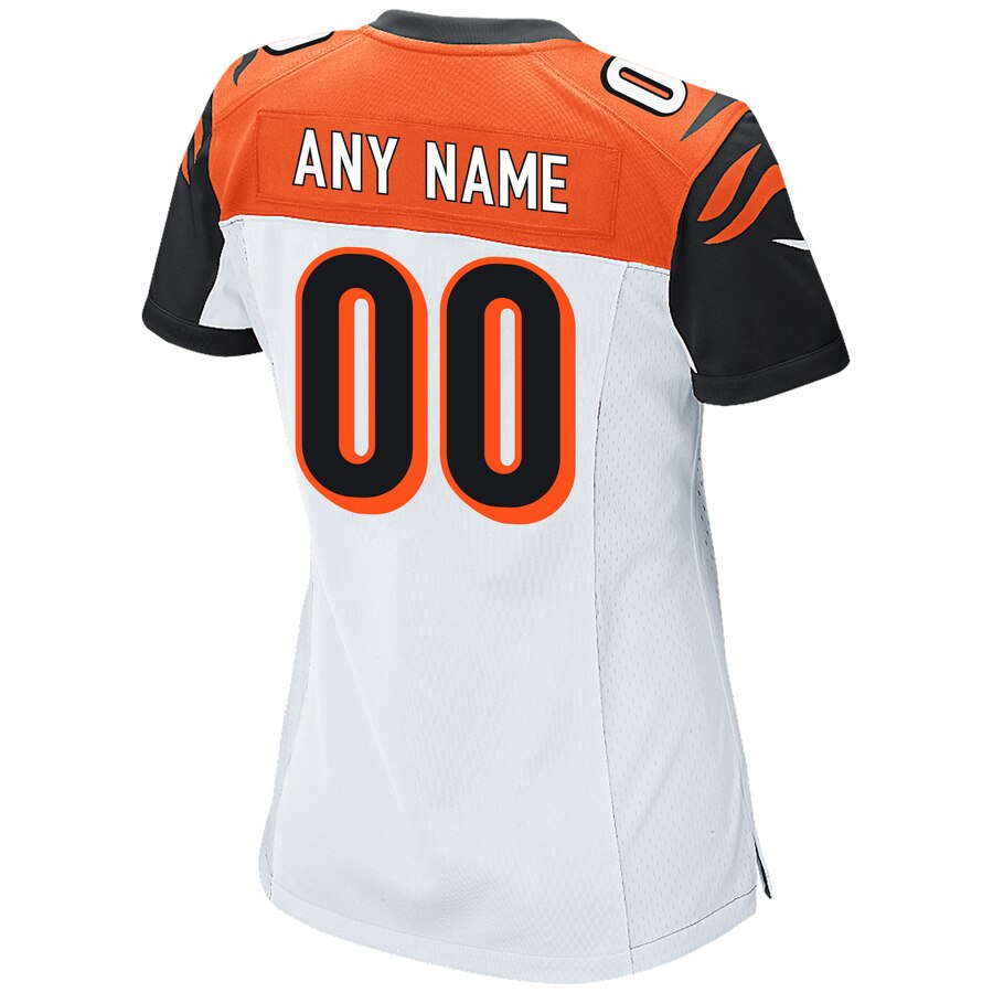 Women’s Cincinnati Bengals Nike White Custom Jersey - Image 3