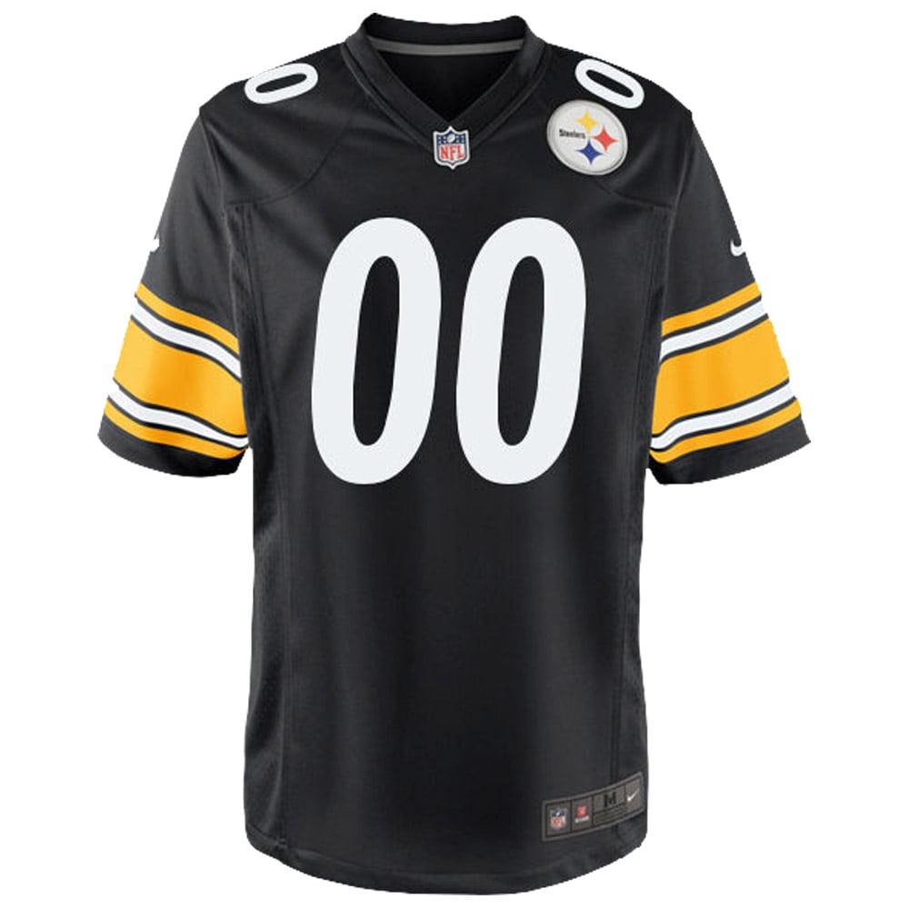 Youth Pittsburgh Steelers Nike Black Custom Game Jersey - Image 2