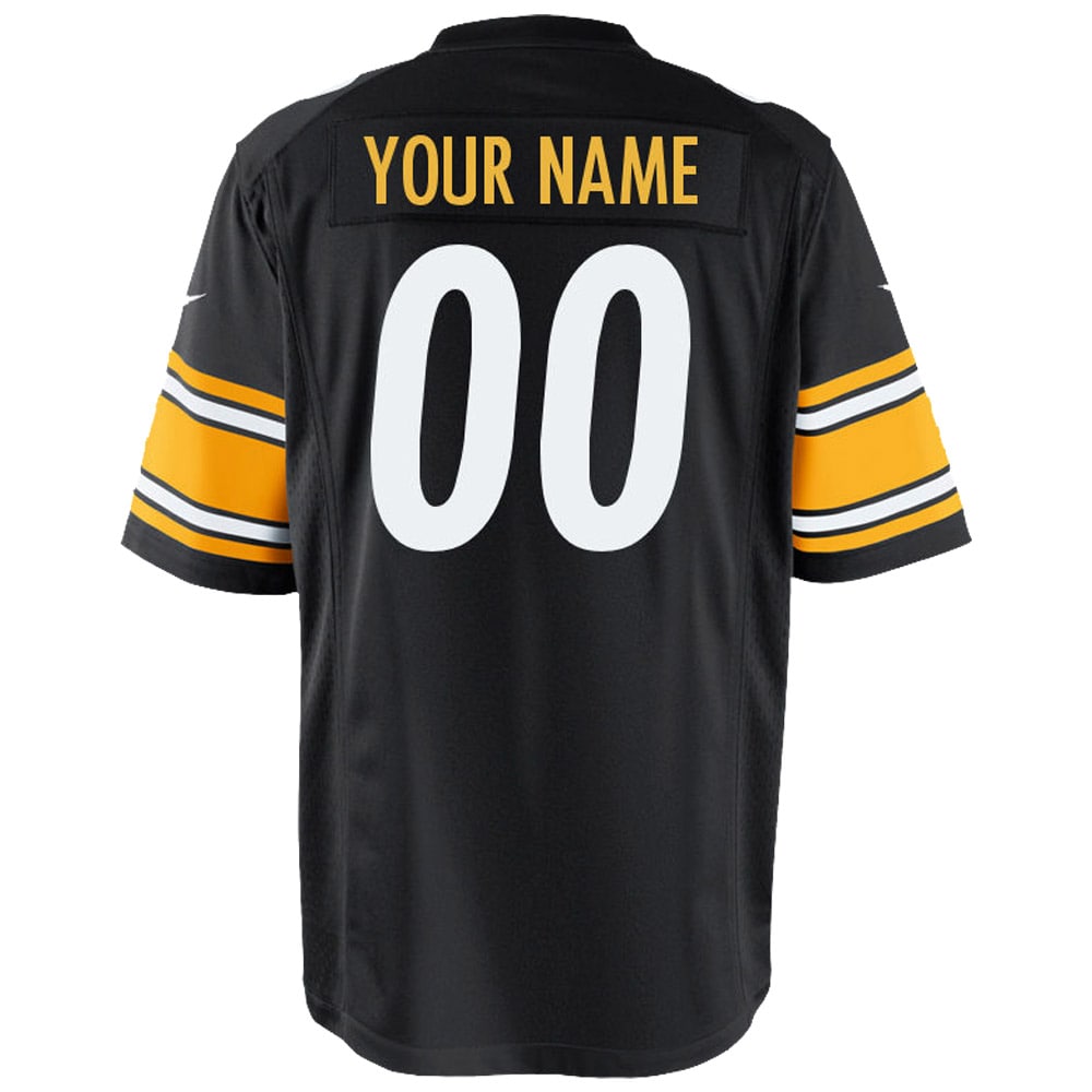 Youth Pittsburgh Steelers Nike Black Custom Game Jersey - Image 3