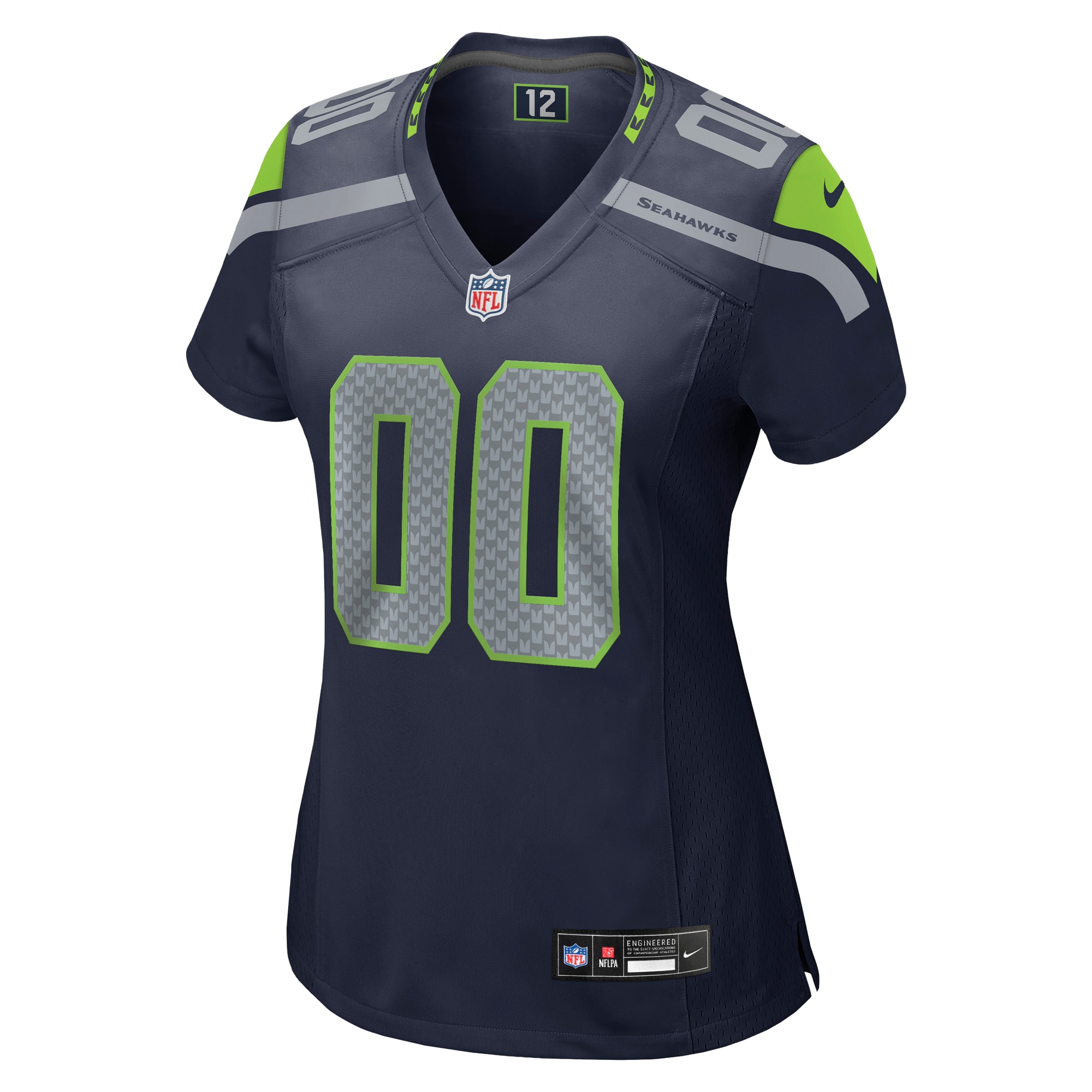 Women's Seattle Seahawks Nike College Navy Custom Game Jersey - Image 2