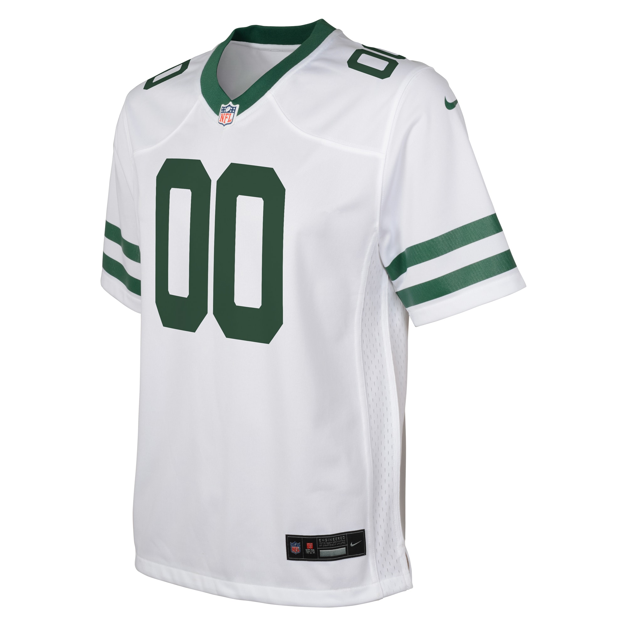 Youth New York Jets Nike White Legacy Custom Game Jersey - Image 2