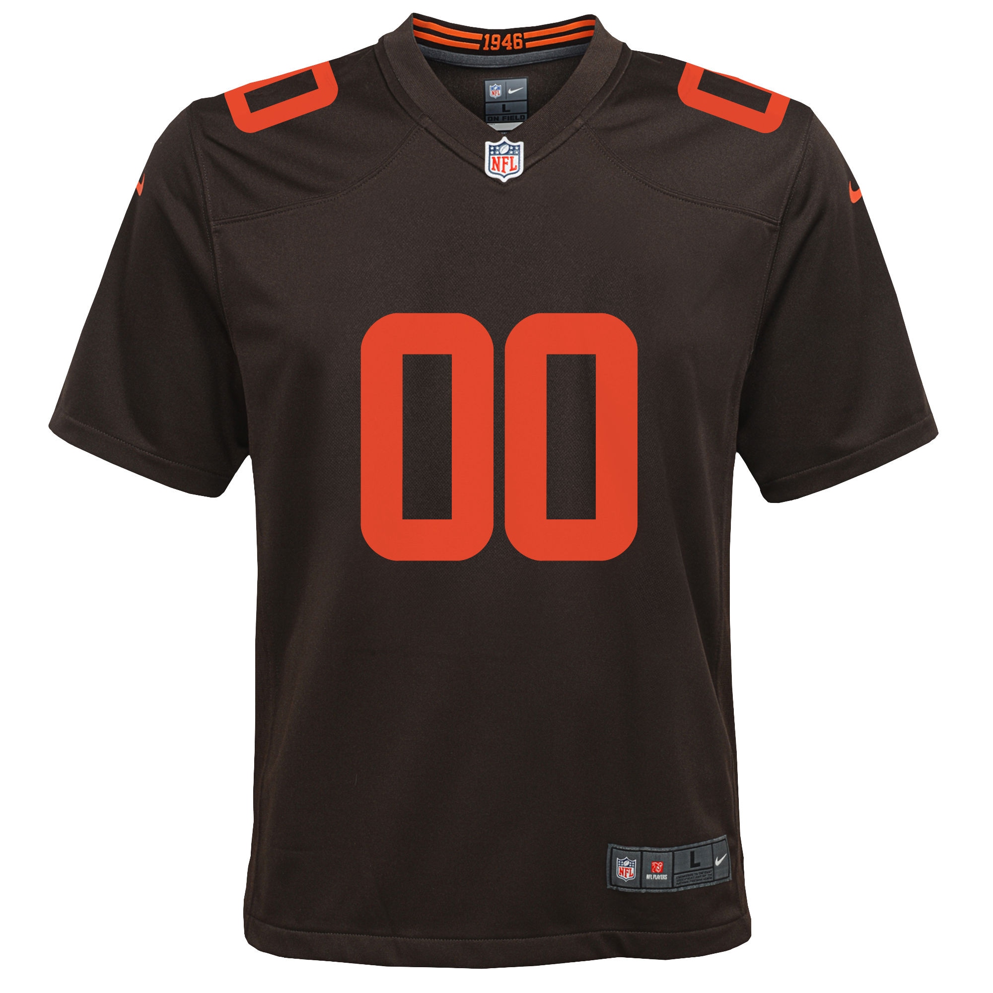 Youth Cleveland Browns Nike Brown Alternate Custom Game Jersey - Image 2