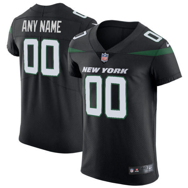 New York Jets Nike Vapor Untouchable Elite Custom Jersey – Stealth Black