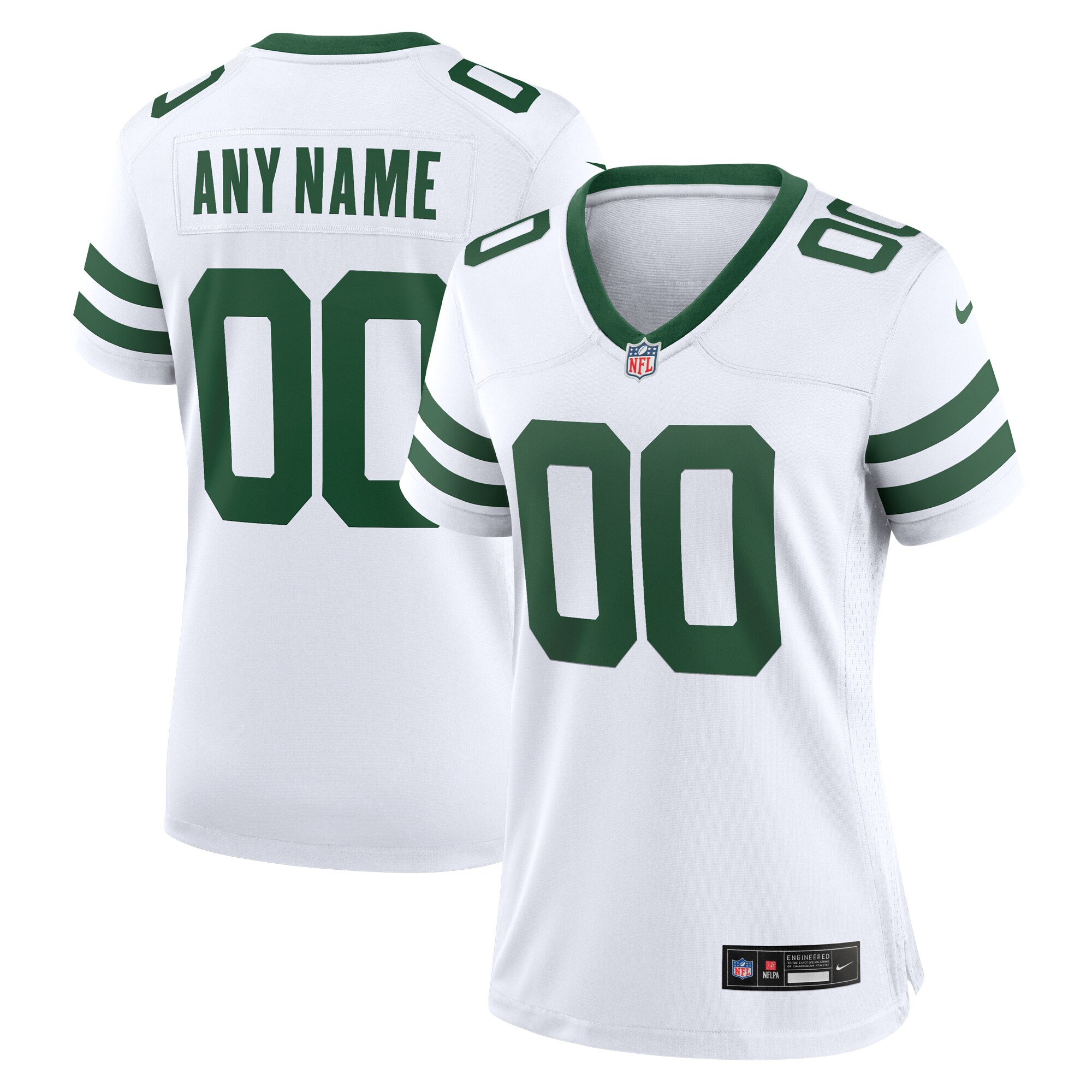 New York Jets Nike Women’s Custom Game Jersey – Legacy White