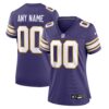 Minnesota Vikings Nike Women’s Classic Custom Game Jersey – Purple