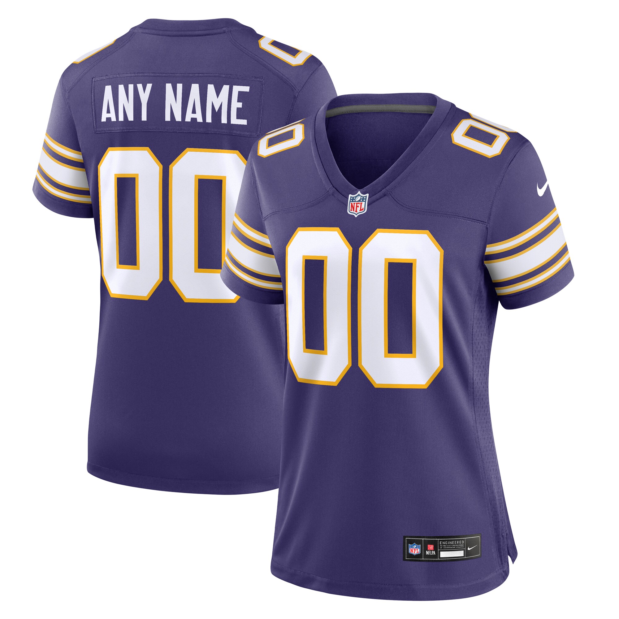 Minnesota Vikings Nike Women’s Classic Custom Game Jersey – Purple