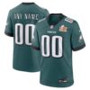 Philadelphia Eagles Nike Super Bowl LIX Custom Game Jersey – Midnight Green