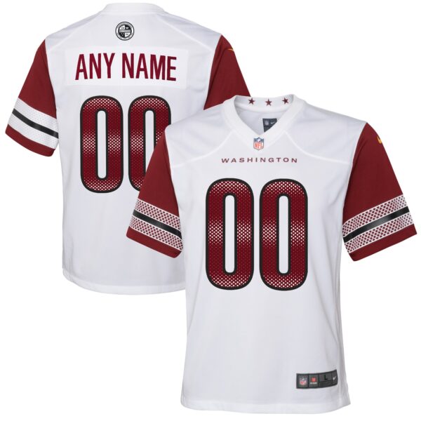 Washington Commanders Nike Youth Game Custom Player Jersey – White