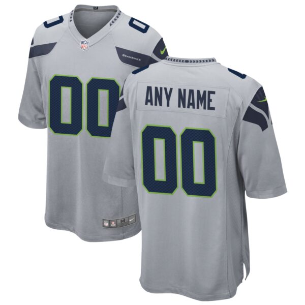 Seattle Seahawks Nike Alternate Custom Game Jersey – Gray