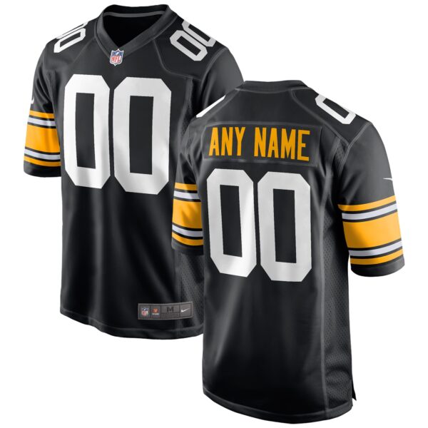Pittsburgh Steelers Nike Alternate Custom Game Jersey – Black