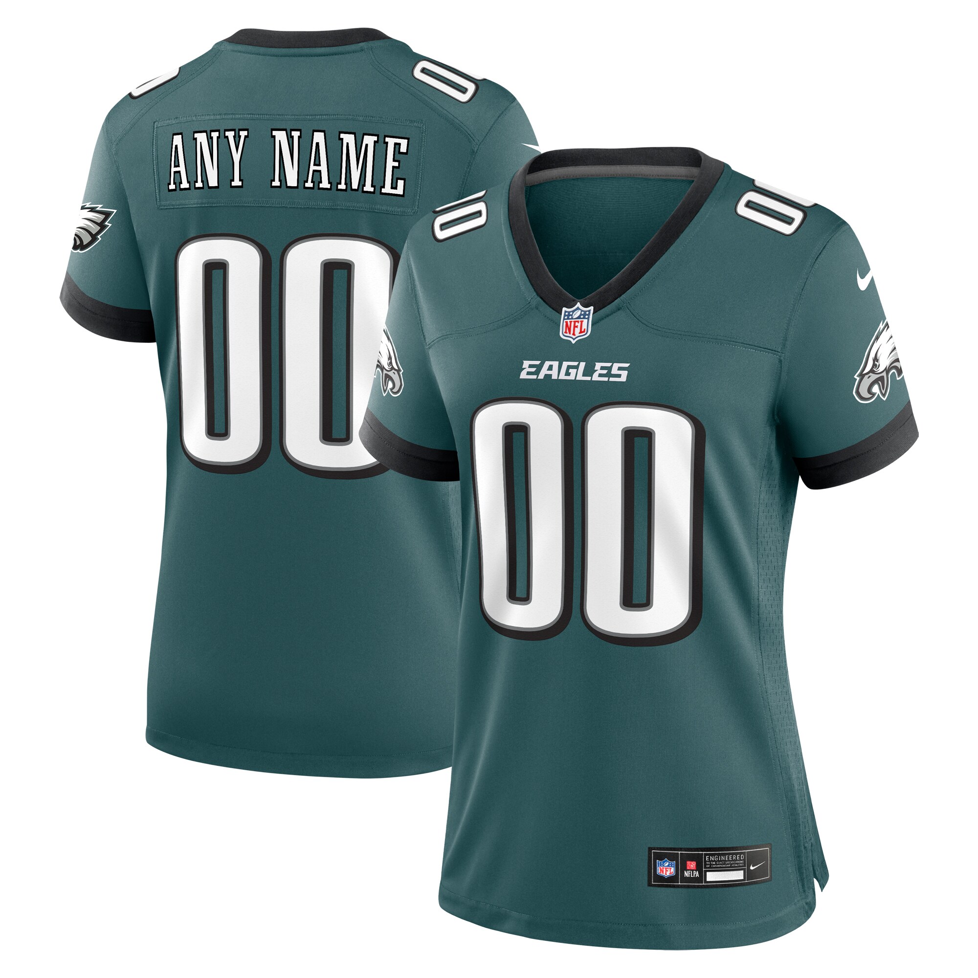 Philadelphia Eagles Nike Women’s Custom Game Jersey – Midnight Green