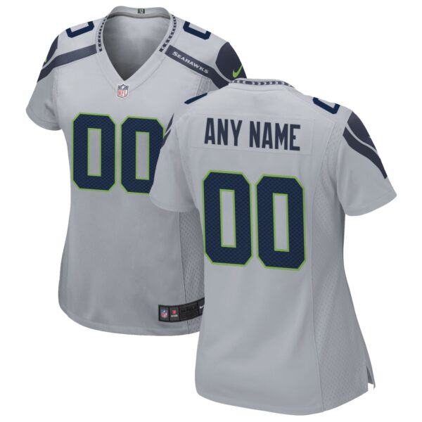 Seattle Seahawks Nike Women’s Alternate Custom Game Jersey – Gray