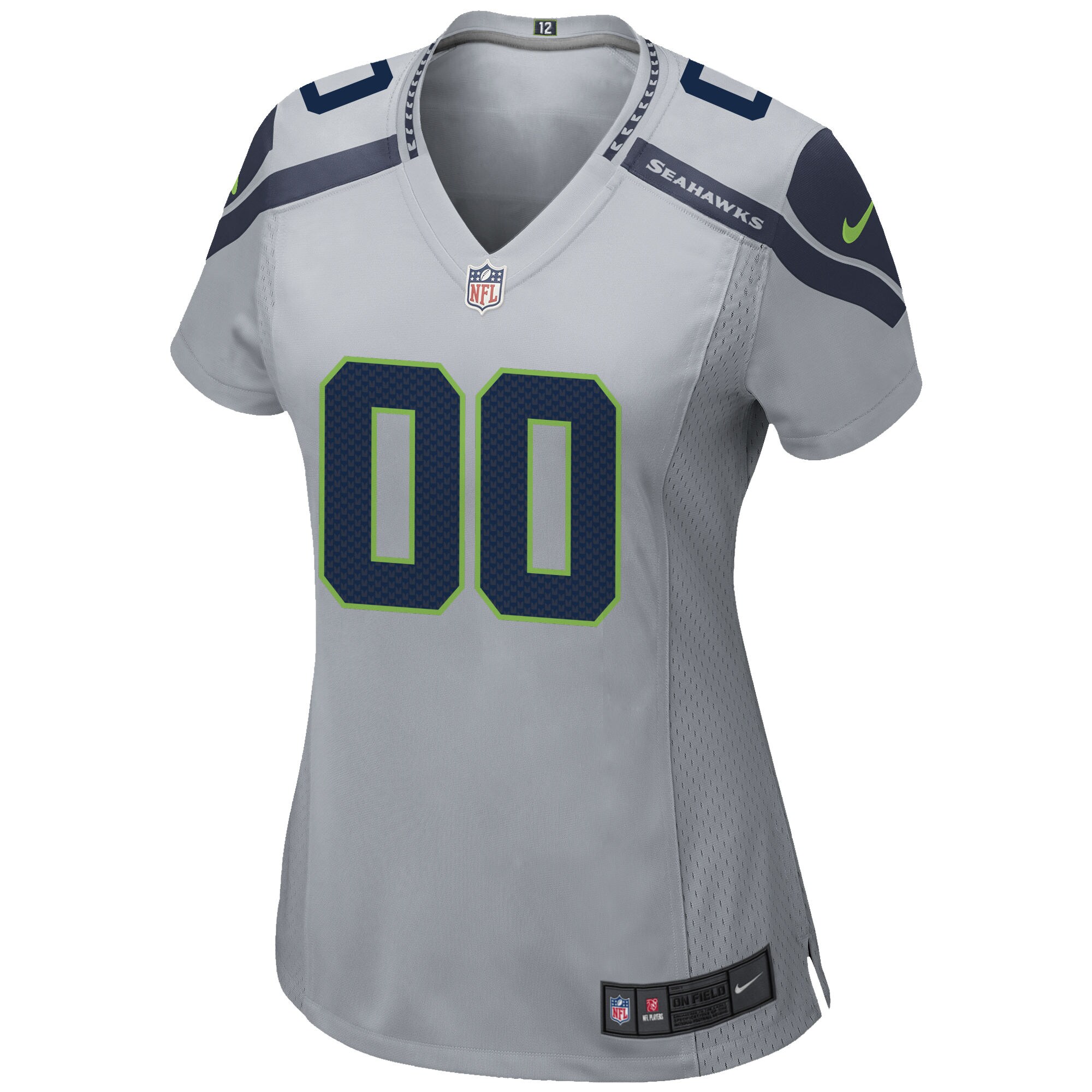 Seattle Seahawks Nike Women’s Alternate Custom Game Jersey – Gray - Image 2