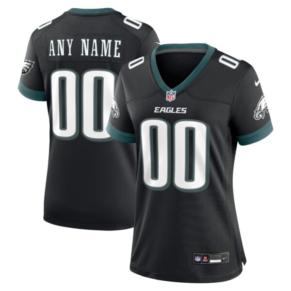 Philadelphia Eagles Nike Women’s Alternate Custom Game Jersey – Black