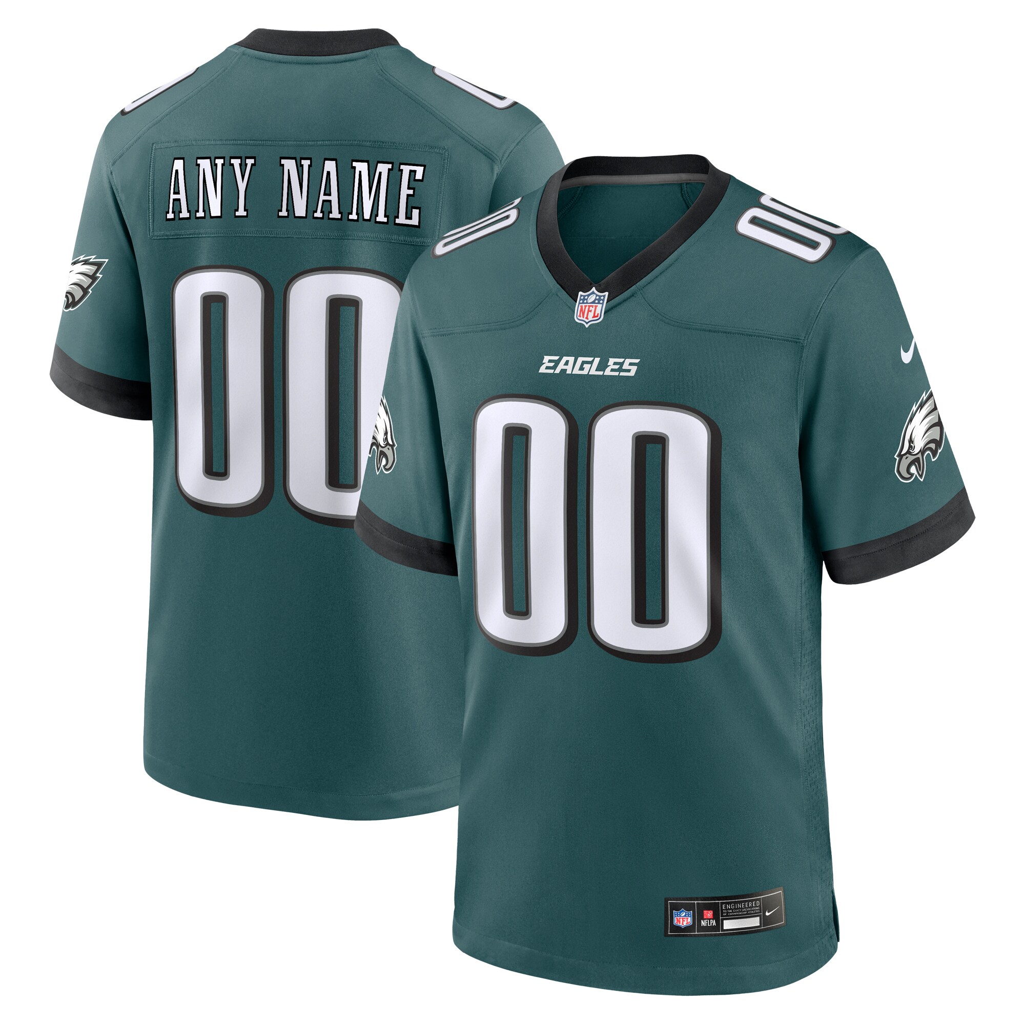 Philadelphia Eagles Nike Custom Game Jersey – Midnight Green