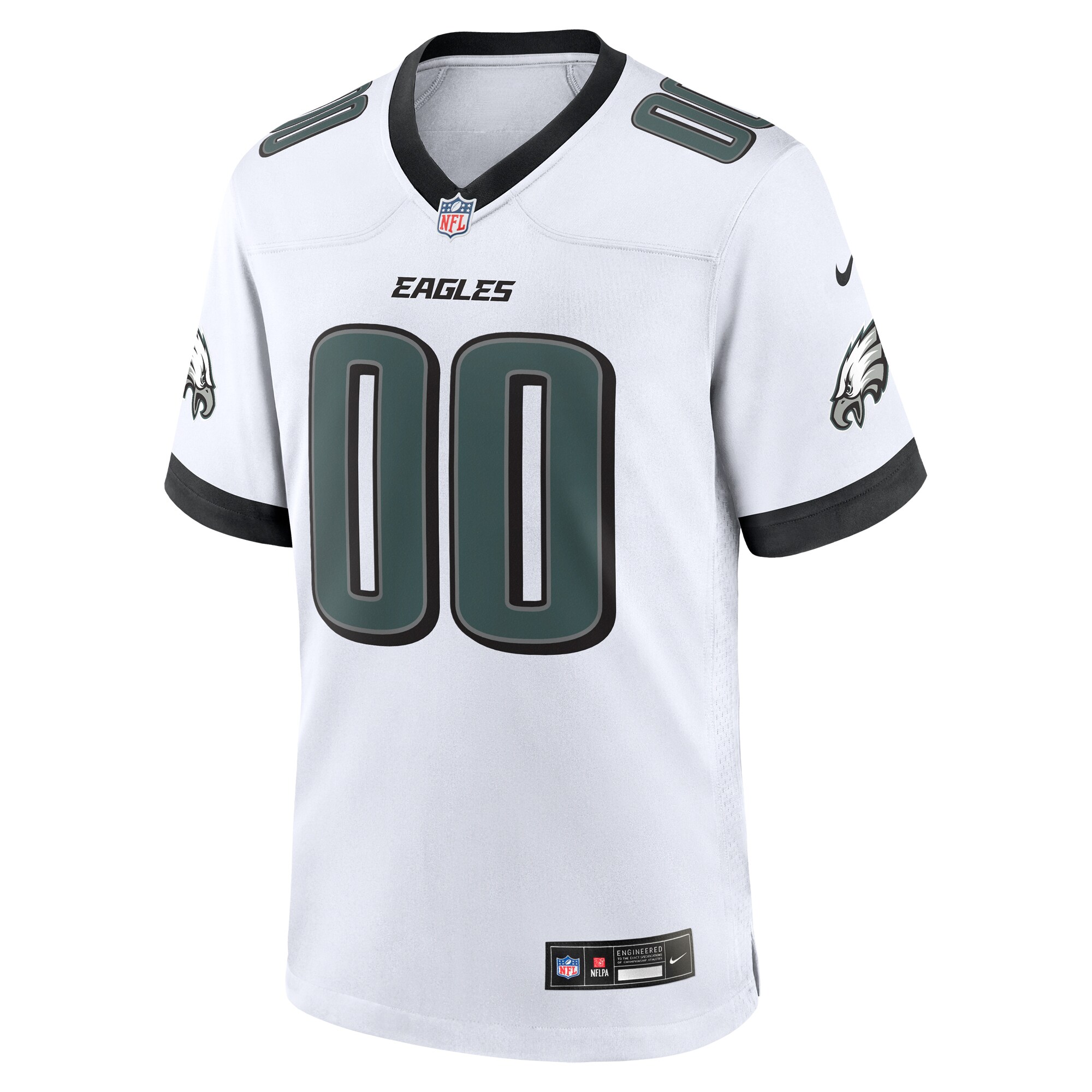 Philadelphia Eagles Nike Custom Game Jersey – White - Image 2