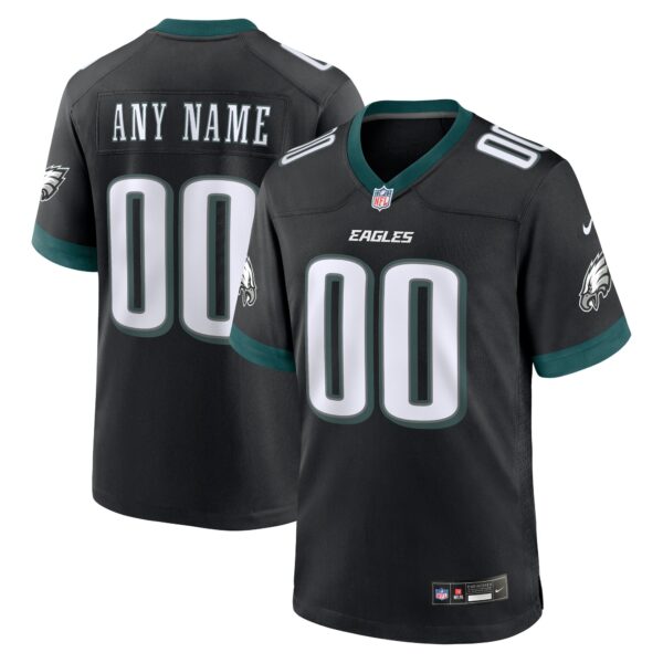 Philadelphia Eagles Nike Alternate Custom Game Jersey – Black
