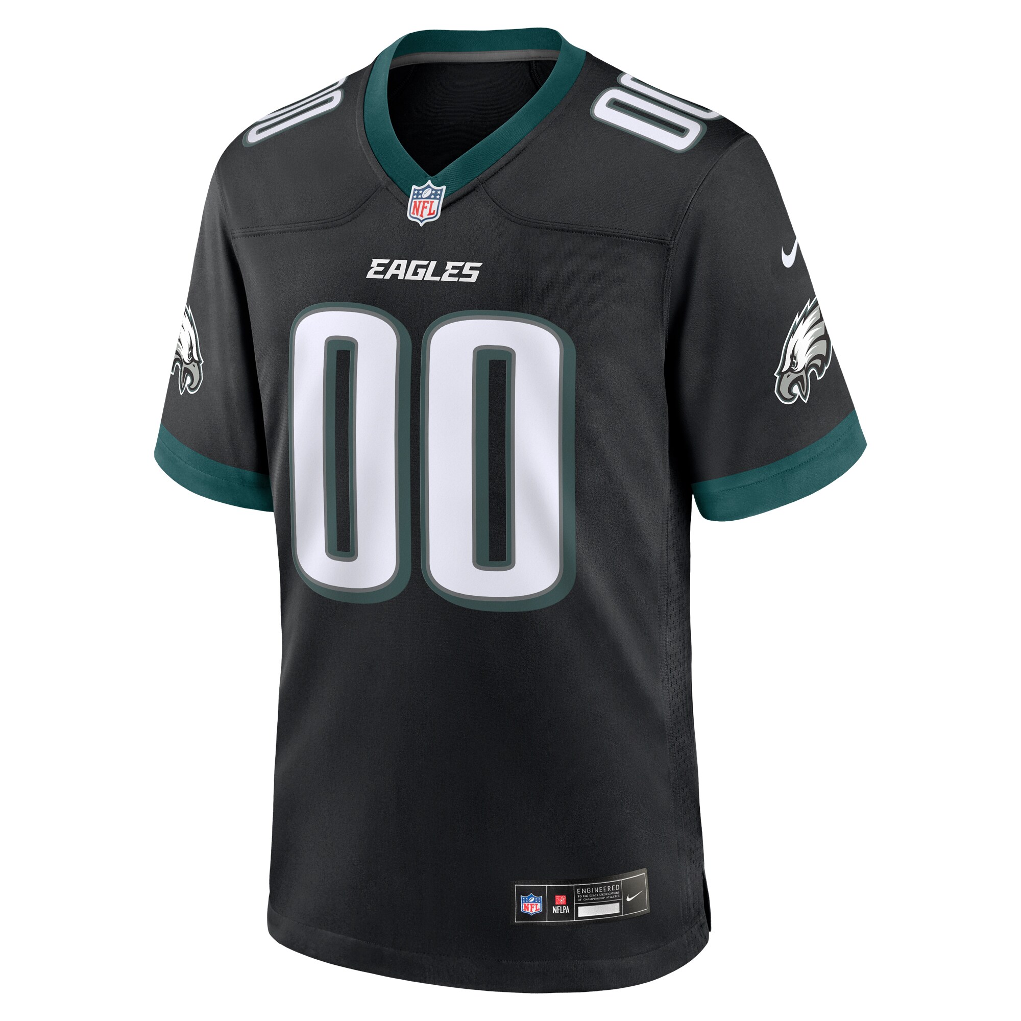 Philadelphia Eagles Nike Alternate Custom Game Jersey – Black - Image 2